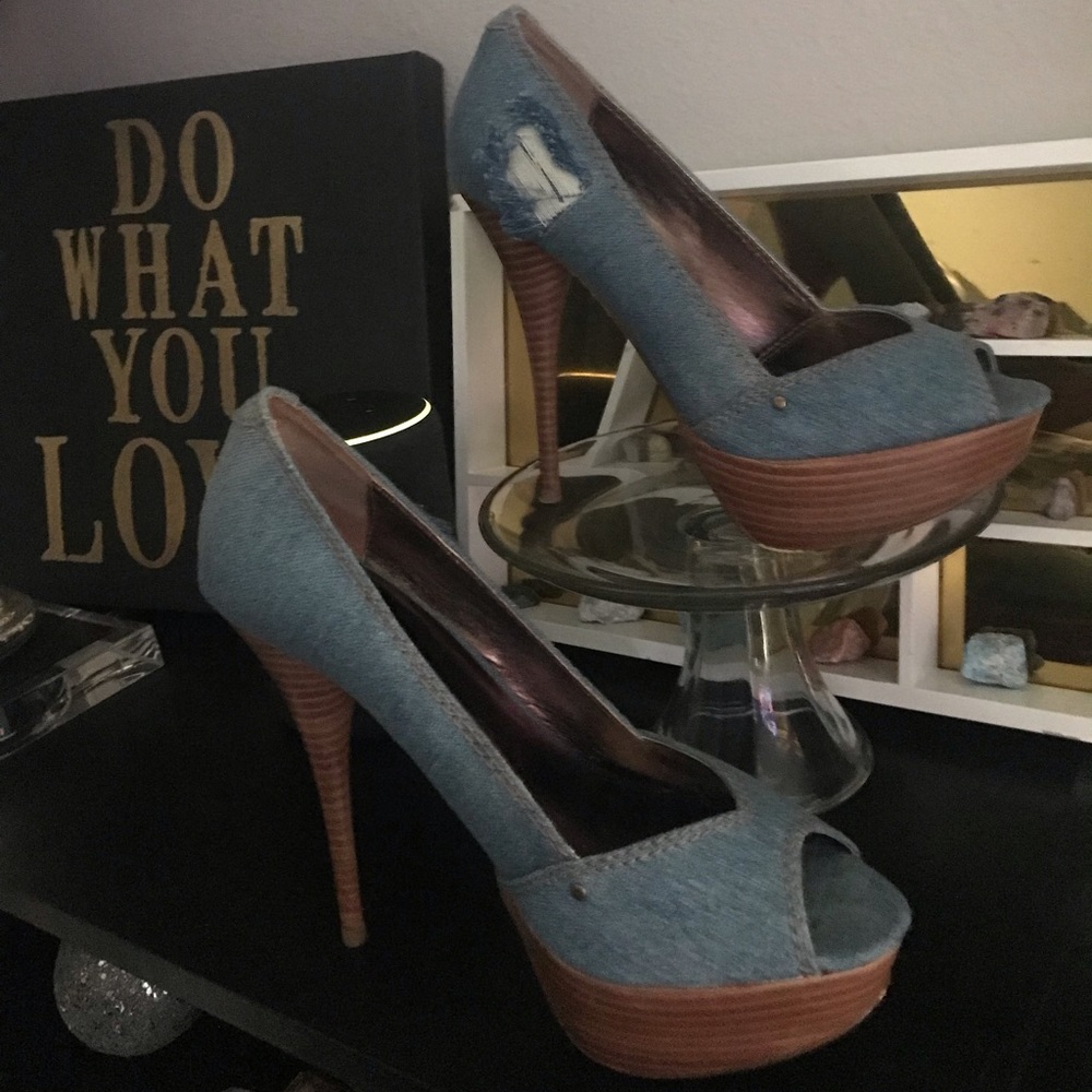 Bakers Stiletto Denim Heels